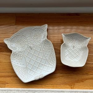 Owl Plate and Bowl Set